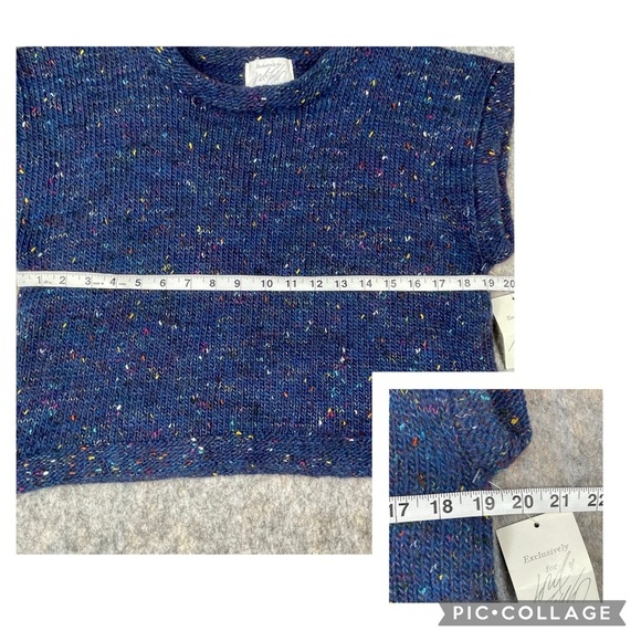 Vintage Lord & Taylor Wool Mohair Short Sleeve Cropped Sweater - NWT - Sz L - Picture 12 of 13
